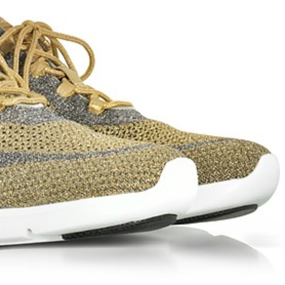 Michael Kors Metallic Skyler Trainer Platinum/Gold - Picture 5 of 8